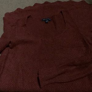 Burgundy sweater dress